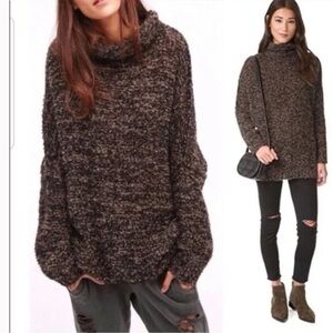 Free People Shes All That Alpaca Blend Turtleneck Sweater Oversized Size S